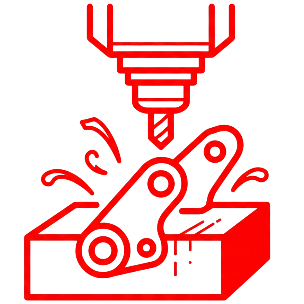 Icono fabricación de respuestos para máquinas