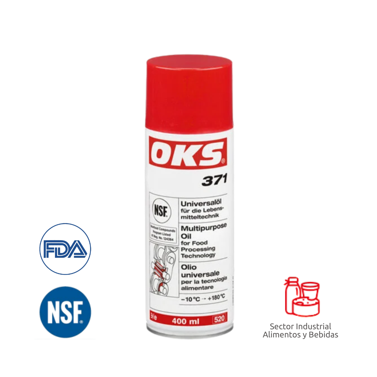 Aceite especial para la industria alimenticia en aerosol | OKS® 371