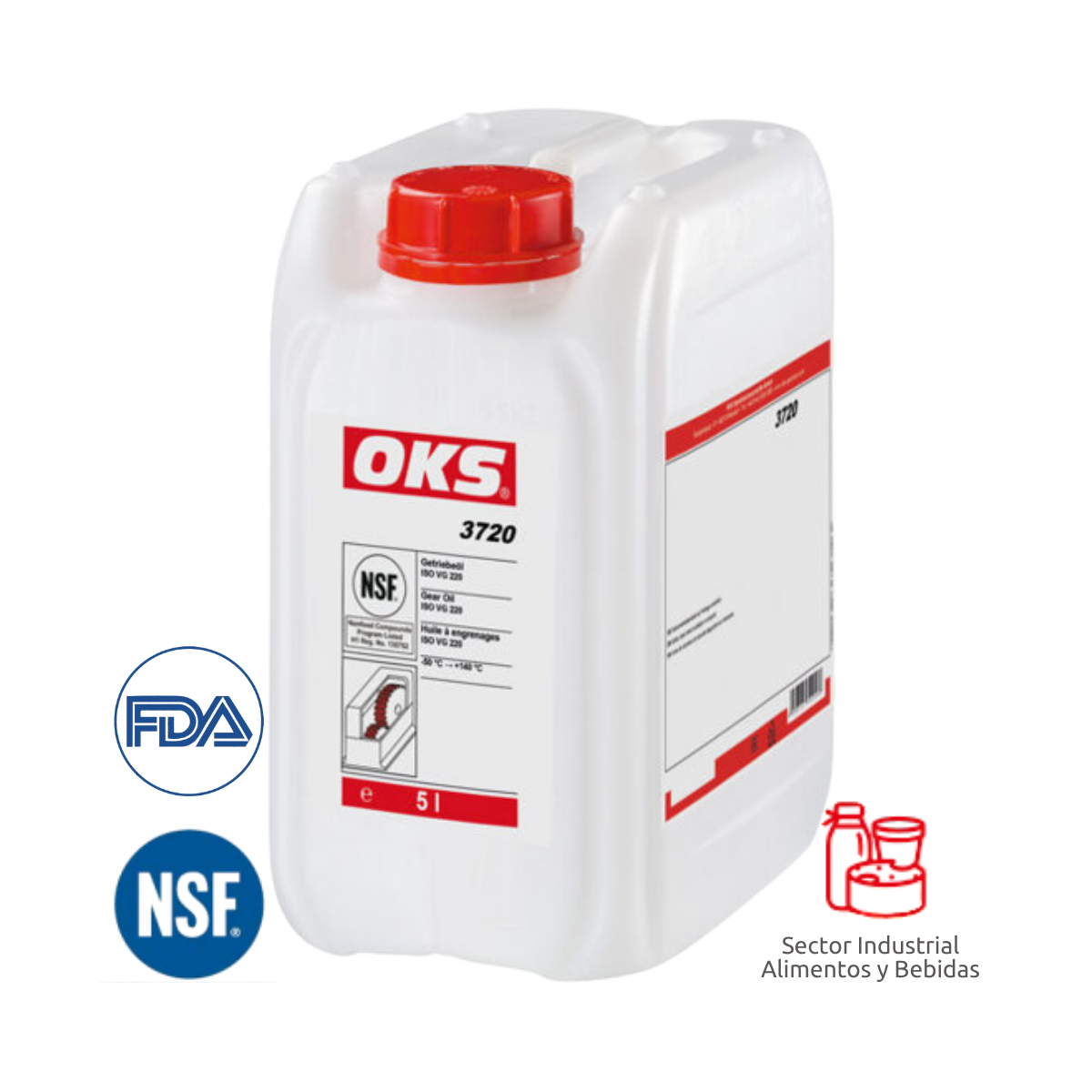 Aceite sintético para engranajes ISO VG 220 - 25L | OKS® 3720