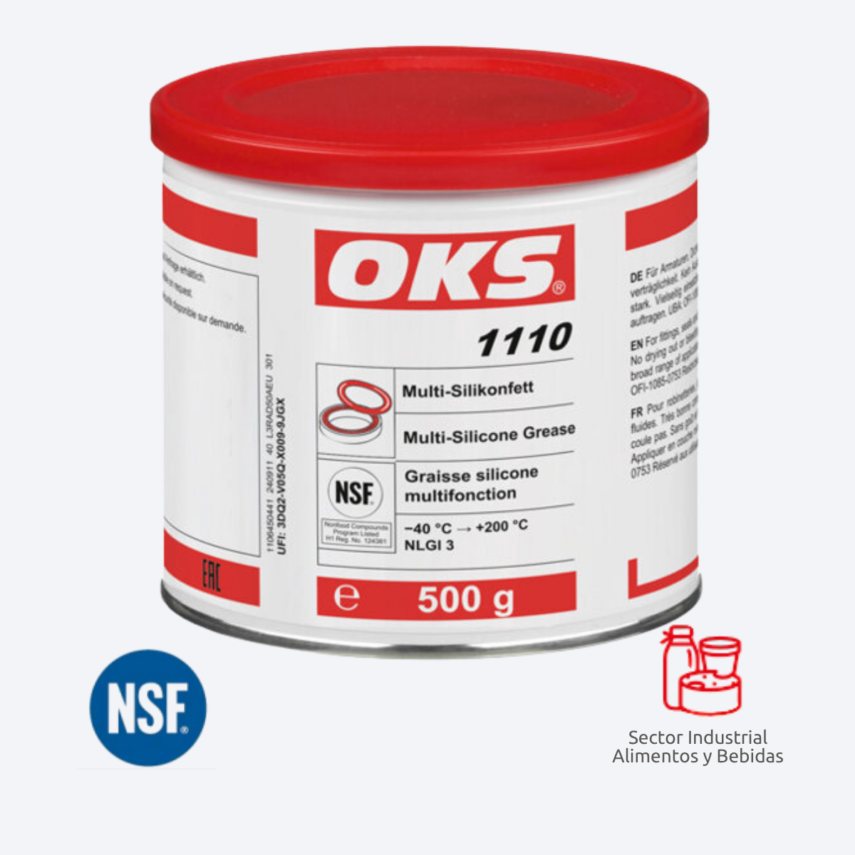 Grasa de Silicona transparente - Certificado NSF H1 Food Grade - 10 ml | OKS® 1110