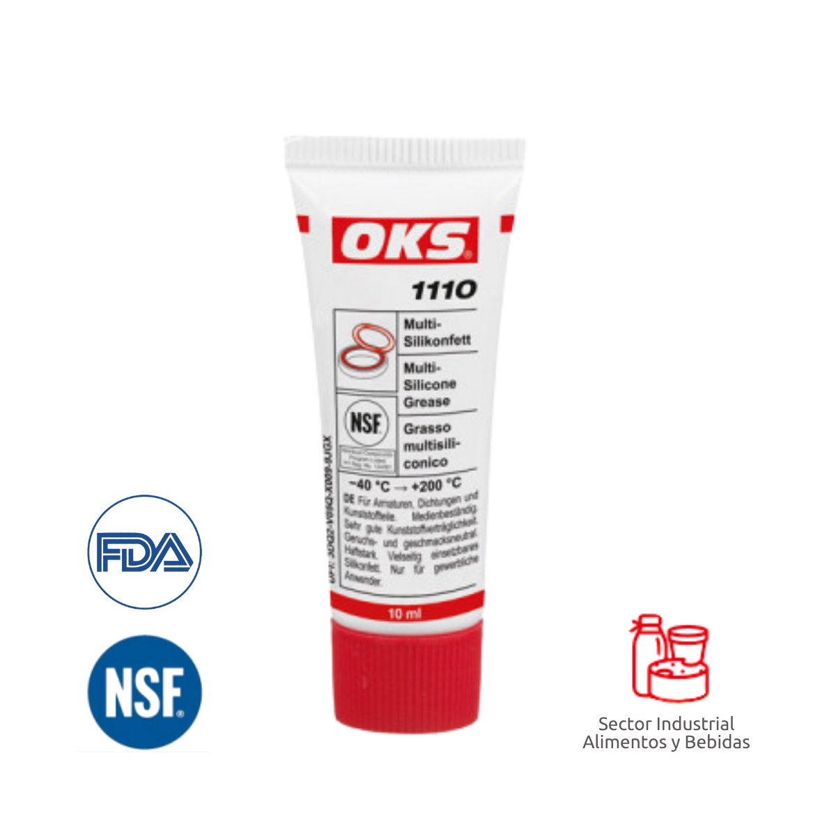 Grasa de Silicona transparente - Certificado NSF H1 Food Grade | OKS® 1110