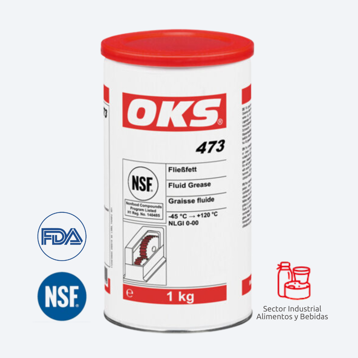 Grasa Fluida - Certificado NSF H1 Food Grade - 1 Kg | OKS® 473